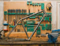 Hier stehen fünf Tage Arbeit: Ein Stahlrahmen, gebaut mit der Fillet-Brazed-Technik. Jetzt fehlt nur noch der Feinschliff!