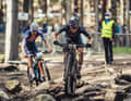 Rivalen: Tom Pidcock (vorne) und Mathieu Van der Poel (hinten).