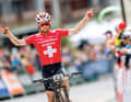 Comeback beim XCO-Worldcup 2024 in Crans Montana. Flückiger wird Zweiter.