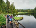 Auf Tour 1 steuert man auf welligen Trails auf den Fichtelsee zu, bevor es danach in den letzten strammen Anstieg zum Ochsenkopf hinauf geht.