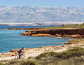 Auf den Inseln vor der dalmatinischen Küste herrscht im Frühjahr herrliche Ruhe. Hier auf der Insel Vir mit Blick auf die Insel Pag und das Velebit-Gebirge