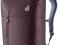 Aubergine ist diese Farbe. Die Rücklänge dieses City-Rucksacks ist 38 - 54 cm.