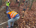 Letzter Feinschliff, bevor die Himmelsleiter Trails am 30.8. feierlich freigegeben werden.