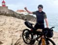 Geschafft! Markus Weinberg erreicht Cabo de Sao Vicente nach genau 7 Wochen.