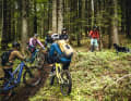 Ach, ihr auch hier? Die Bike-Community von Sonthofen freut sich über die freigegebenen Trails.