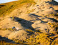 Am Monte Cusna entdecken wir die Sandsteintrails zum Spielen – und wieder wird es zu spät für die Abfahrt ins Tal.