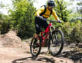 Der Hinterbau mit starker Progression bietet viel Gegendruck und lässt das Bike poppig wirken, wobei es auf dem Trail auch verspieltere 29er-Bikes gibt.