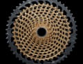 Die Sram-Kassette mit 520 Prozent Bandbreite in Gold.