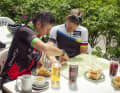Karl Platt mit Trainingspartner Udo Bölts.