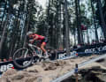 Die Schweizerin Jolanda Neff im Steinfeld. Die Short-Track-Siegerin landete am Sonntag auf Rang vier.