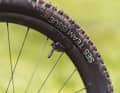 An den edlen Bontrager-Carbon-Laufrädern sitzen die teuren TyreWhizz Luftdruckdetektoren. Eine LED zeigt an, ob der gewählte Reifendruck noch im Tubeless-Reifen steckt.