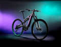 Mit der E-Vertic-Serie will Bianchi im sportlichen E-Mountainbiken Fuß fassen. Das Flagschiff FX-Type Pro kommt mit 160 Millimeter Federweg und auffälliger Formensprache. Für einen tiefen Schwerpunkt wurde der Motor 28 Grad nach oben gedreht.
