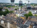 ... oder per Seilbahn mit tollen Ausblicken über die Stadt