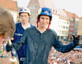 Red Bull District Ride 2014: Slopestyler Thomas Genon (li.) und Brandon Semenuk (re.)