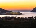 Erster Eindruck von Sardinien nach der Ankunft mit der Fähre: Sonnenaufgang im Golfo di Aranci