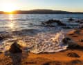 Traumhafter Blick aufs Meer zum Sonnenuntergang