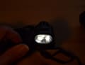 Zwei kleine LEDs mit viel Power. Der Lampenkopf wird auch recht warm bei Zimmertemperatur.