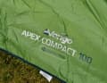 Mit dem "Earth Trek"-Logo verweist Vango auf den Umweltschutz, der hinter dem wiederverwendeten Material steckt.