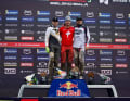Das Podium der Männer: Loic Bruni vor Oisin O`Callaghan und Amaury Pierron.