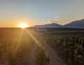 Sonnenaufgang über Saronsberg, dem Start und Zielort der 2. Etappe der Cape Epic.