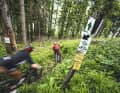 Im sogenannten Bikeländ Eberbach: Insgesamt zwölf Trails bilden das Bikeländ Eberbach. Verknüpft man alle Strecken zu einer Tour, kommt man auf 44 Kilometer und 1800 Höhenmeter.