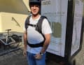 Wolfgang hatte es besser, er war "voll schön - voll sicher" mit dem Airbag auf dem Rücken.