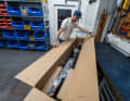 Voller Karton, sauber verpackt.