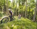 Im Uphill ist das Yeti mit zentraler Position im Bike der kompetentere Partner. Zudem schön leise!