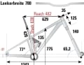Die Geometrie des Marin Rift Zone 2 29 gemessen in Rahmengröße L in unserem BIKE-Testlabor.