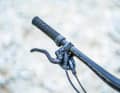 Die Magura-Bremse mit wenig ergonomischem, langem Hebel brauchte etwas Zeit, um die volle Power zu entwickeln.