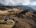 Auf der Rückseite des Bike Kingdoms in Lenzerheide eröffnet sich diese Hochgebirgswelt Richtung Arosa.