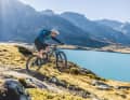 Spielerisches Handling? Nicht alle Bikes im Test  fühlen sich in der Abfahrt so wohl wie die Modelle von Giant (im Foto) und Specialized, Canyon und Rocky.