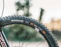 Selten waren abfahrts­lastige Bikes so konse­quent bereift wie die Modelle in diesem Test. An den Bikes von Raaw und Last drehen sich  an der Front Maxxis-Reifen mit super griffiger Maxxgrip-Gummi­mischung. Pole treibt die Reifenwahl aber auf die Spitze. Hier findet man an Heck und Front Maxxis‘ griffigste Gummis samt pannensicherer DoubleDown-Karkasse. Und zur Krönung liegen auch noch Tubeless-Inserts von Huck Norris im Felgenbett.