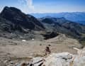 Monte Roisetta mit Aussicht: Der Monte Rosa zur einen Seite, das Aostatal zur anderen und mittendurch dieser Trail. Noch Fragen?
