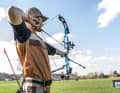 Trainiert hat Mountainbike-Wiedereinsteiger Albert seine Konzentration unter anderem mit dem Sportbogen.