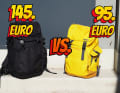 Links teuer (Evoc Misson Pro 28) ; Rechts: Günstiger (Evoc Mission 22). Welcher Rucksack lohnt sich für Pendler?