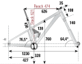 Die Geometriedaten des Scor 2030 X01 (Gr. ML) aus dem BIKE-Labor.