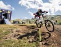 Good Bye Semifinals: Worldcup-Racerin Myriam Nicole beim UCI DH World Cup in Loudenvielle.