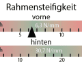Die Steifigkeitswerte ermittelt BIKE im eigenen Testkeller.