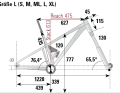 DIe Geometriedaten des Trek Top Fuel 9.8 (Gr. L) aus dem BIKE-Labor.