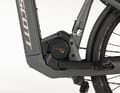Senkrecht eingebauter Bosch Performance CX: Rückt Sitzrohr und Schwerpunkt des Scott weiter in Richtung Vorderrad