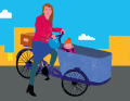 Das Lastenrad | Illustration: Dorothea Pluta
