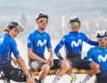 Das Team Movistar zeigt das Trikot für 2024