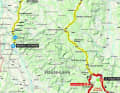 Die Karte zur 2. Etappe des Criterium du Dauphine 2023