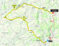 Die Karte zur 4. Etappe des Criterium du Dauphine 2023