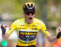 Ungewöhnlich früh in der Saison setzen alle Top-Stars ihre Duftmarken. Tour-Sieger Jonas Vingegaard gewinnt die Baskenland Rundfahrt eindrucksvoll. Hier der Sieg auf der 4. Etappe am 6. April 2023.