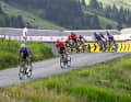 Gepolstert: Absicherung einer Kurve bei der Tour de France...