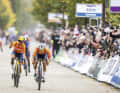 Zweikampf - Lorena Wiebes (rechts) siegte bei den Frauen im Zielsprint vor Titelverteidigerin Marianne Vos