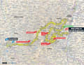 Die Karte zur 12. Etappe der Tour de France 2023