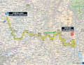 Die Karte zur 13. Etappe der Tour de France 2023